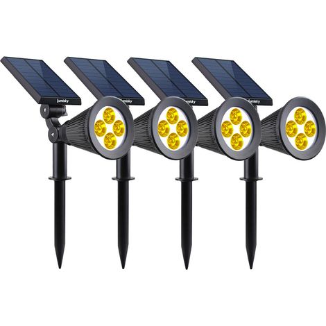 4 Spots solaires projecteurs SPIKY Blanc chaud 100LM
