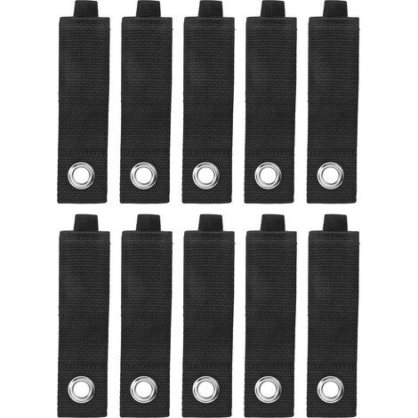 Ortviai Sangles de Rangement avec Velcro pour Câbles et Outils – Lot de 10, PP Résistant et Métal, Idéal Garage et Atelier (1/5)