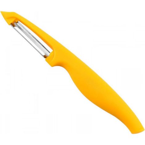 Éplucheur Économe Légumes Professionnel - Éplucheur de Pommes de Terre - Épluche Pomme avec Lame Dentelé en Acier Inoxydable - Poignée Ergonomique Antidérapante pour Légumes, Carottes, Tomates, Orang (1/5)