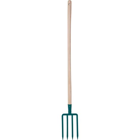 Forca da zappatura a 4 denti, 25 cm, con manico