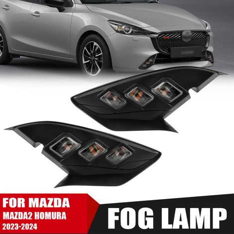 Kit Feux Antibrouillard Avant LED / Feux de Jour DRL pour Mazda 2 Homura 2023-2024, Paire de Lampes de Pare-chocs Avant Gauche + Droite, 12V 35W, 4300K, Boîtier ABS pour Remplacement et Modification (1/5)