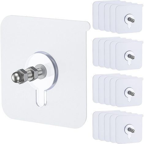 20 tiras adhesivas para cuadros, con capacidad de carga de 12 kg, impermeables para baño y cocina.