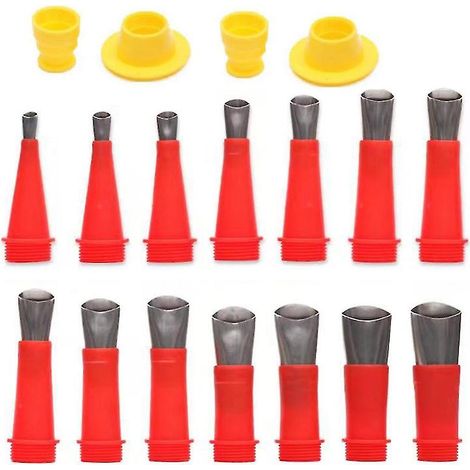 18 embouts applicateurs de calfeutrage en acier inoxydable pour colle et mastic silicone (1/5)