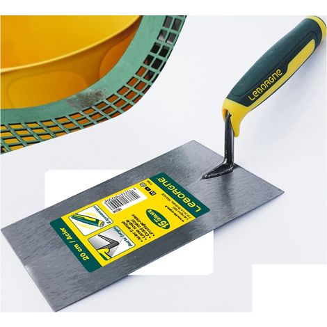 LEBORGNE Truelle carrée 20 cm manche bi-matière - lame souple en acier trempé (1/5)