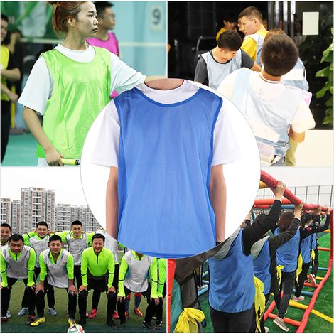 12 maillots respirants pour entraînement football adultes en bleu marine (1/5)