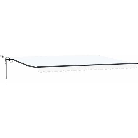 Tenda retrattile Bianco 500 × 350 cm Poliestere vidaXL (1/5)