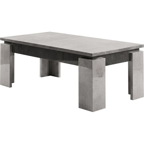 Table basse design aspect béton ciré 2 tons - HAMPTON (1/4)