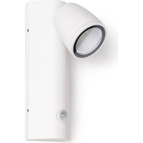 LED Wandleuchte Außen 6W Aluminium mit Bewegungssensor Abel Weiß (1/5)