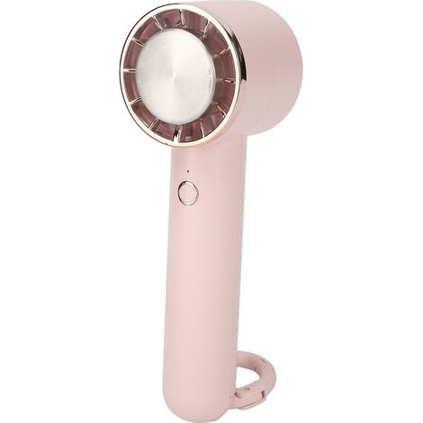 Wiederaufladbarer USB-Ventilator, tragbar und erfrischend, mit 3 einstellbaren Geschwindigkeitsstufen, ideal für Reisen, drinnen und draußen (rosa). (1/5)
