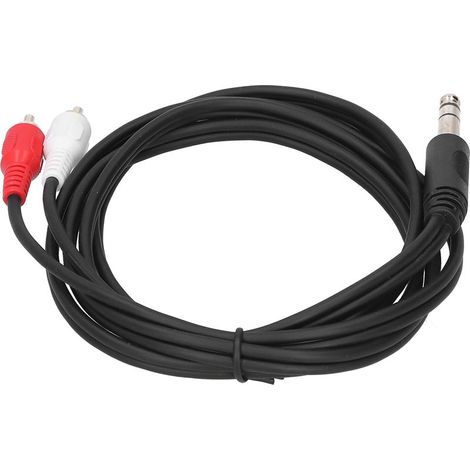 Câble audio 6.35mm Jack mâle vers 2 RCA mâle, 1.5m pour système stéréo et home cinéma (1/5)