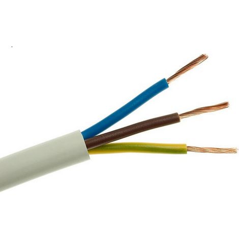 Gaine de câble H03VV-F (OMY) 3x1,5 jaune blanc 300/300V /100m/