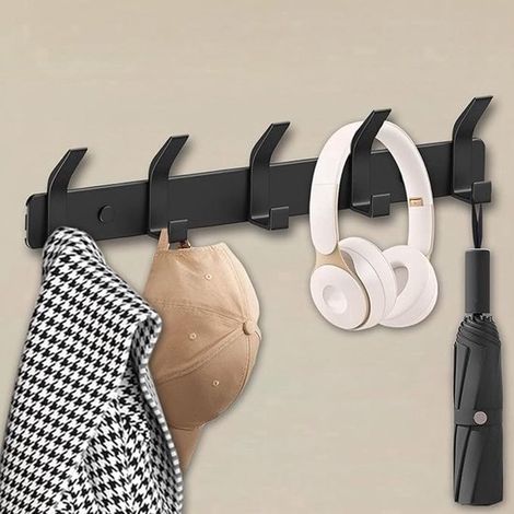 Appendiabiti da parete con 5 ganci doppi. Design salvaspazio per una casa ordinata. (1/5)
