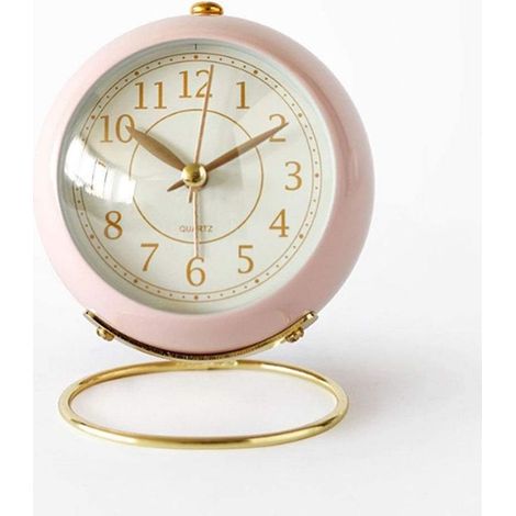 Réveil Silencieux sans Tic-tac - Horloge de Chevet Non-Ticking avec Veilleuse - Style Rétro - Mouvement à Quartz sur Piles - pour Chambre (1/5)