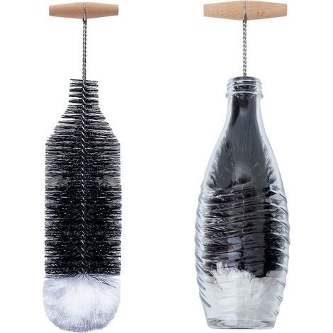 35 cm Compatible avec Les Bouteilles en Verre Sodastream, Brosse de Nettoyage sans Rayures, élimine la saleté Tenace, Brosse de Nettoyage avec Ajustement Parfait (1/4)