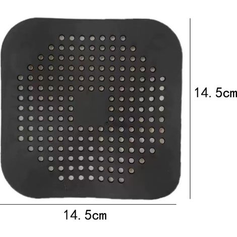 5 pezzi protezione scarico doccia tappo vasca con ventosa coperchio lavello per bagno cucina, nero