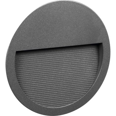 Empotrable pared SLIM Round IP65 LED SMD 9W 1100lm(293lm) CRI90 3000K 38º/78º Antracita (1/3)