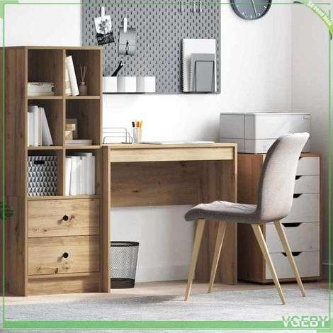 Bureau - ABI - Chêne artisanal - 80 x 40 x 76 cm - Design moderne et élégant (1/5)