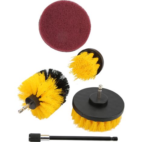 Ensemble de 13 brosses pour perceuse, extensible, long accessoire, tampons à récurer, gril électrique multifonction (1/5)