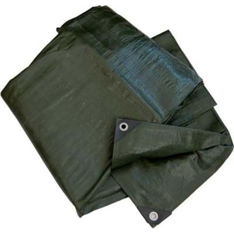 Bâche à &oeligillets pour charges lourdes, verte, WORKIT