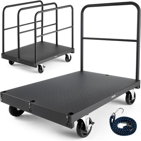 Plaques de plâtre et panneaux, chariot de transport pour chantier avec plateforme 914 x 610 mm et 2 freins (1/5)