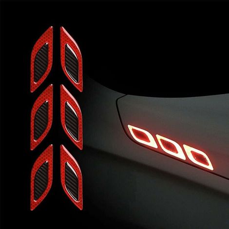Decorative Car Stickers - Reflective Safety Stickers - Single Stickers for All Models (Red) (1/5)