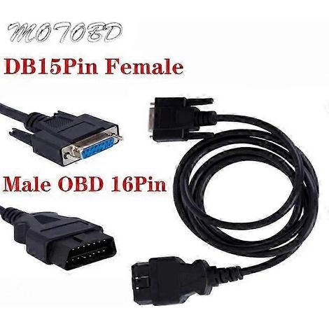 Câble d'extension OBD2 mâle 16 broches vers DB femelle 15 broches, adaptateur de mini-connecteur d'extension de diagnostic OBD II ST1M822 (1/5)