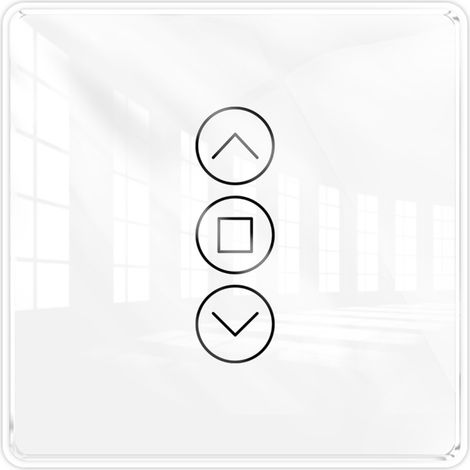 2.5D WiFi switch for Venetian blinds, with glass touch panel, compatible with both Venetian blinds and roller blinds. (1/5)