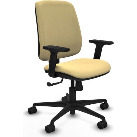 Silla de oficina piqueras y crespo Alares cuero sintético crema (1/2)