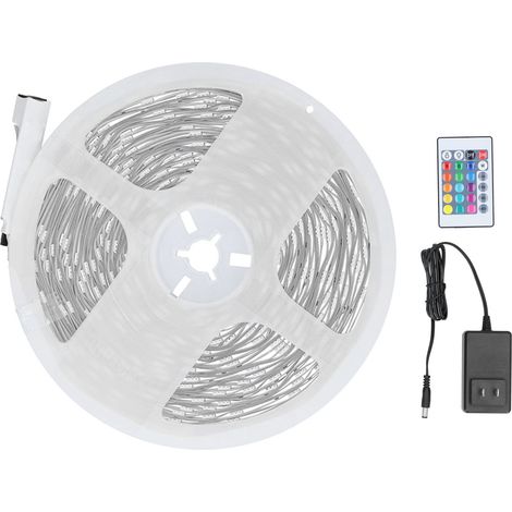 Ruban LED 15m RGBW 5050 perles lumineuses haute luminosité, télécommande 24 touches, bande lumineuse USB pour chambre bar, prise américaine 100-240V
