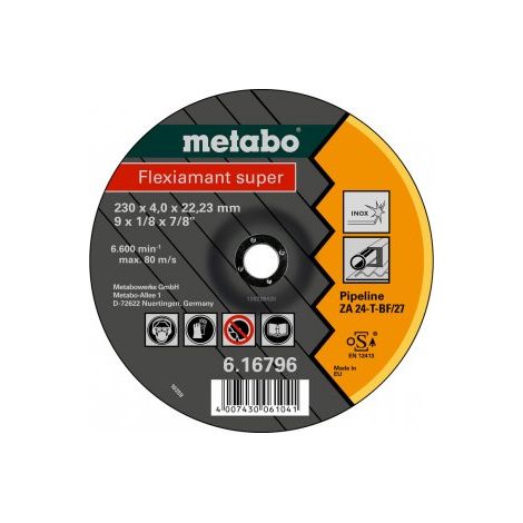 TUBO METABO FLEXIAMANT SUPER 180X4.0X22.23, SF27 61679500