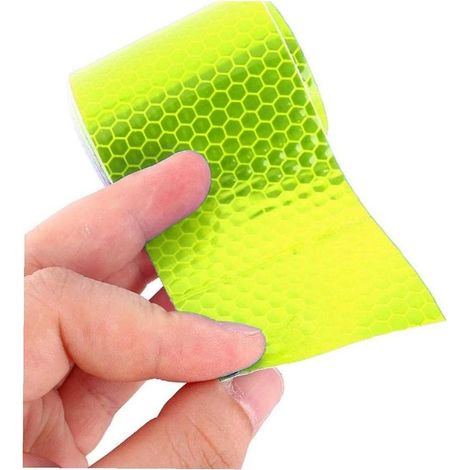 Ruban réfléchissant de haute qualité de 1 mètre, peut être collé et coupé, ruban réfléchissant résistant aux intempéries, marquage de sécurité, ruban réfléchissant (vert) (1/3)