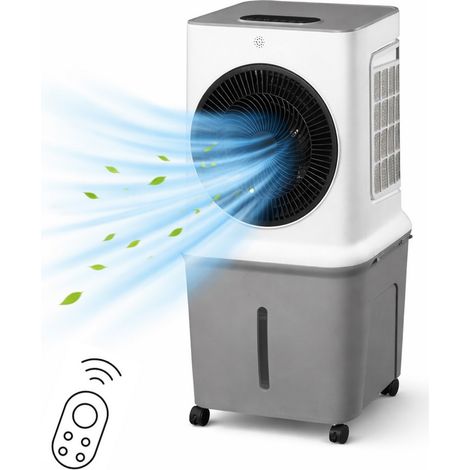 Ventilatore Raffrescatore D'aria 35L con Telecomando, 3 Velocità, Timer 12h, Sistema Swing, 120W, con Ruote e Tanica Capiente – 45,1x36,3x88,6 cm (1/5)