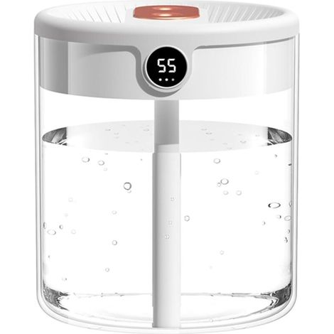 Humidificateur de Chambre, 2Lpour Chambre Simple, Humidificateur d'air Chambre automatique, Humidificateur Diffuseur pour Plantes de Bureau (Blanc) (1/5)