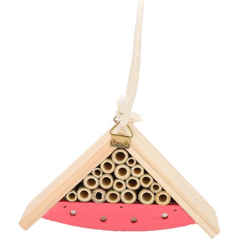 Maison à insectes suspendue en bois coloré, hôtel à insectes pour abeilles et insectes bénéfiques, fournitures de jardin