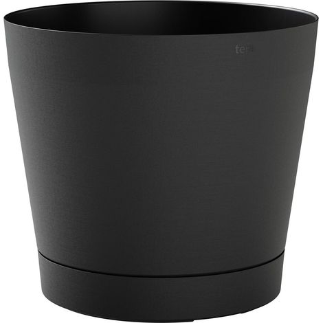 Vaso da Interno e Esterno Ø24x22cm in Polipropilene Orione 24 Ash Antracite (1/5)