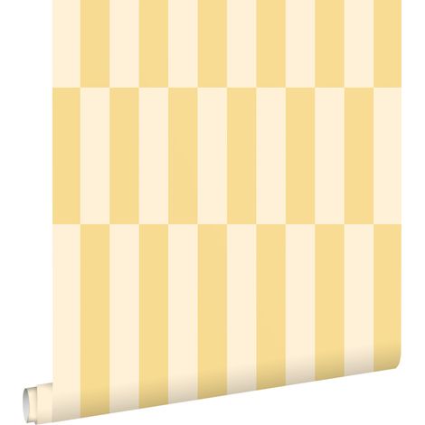 papier peint à rayures jaune  - ESTAhome (1/5)