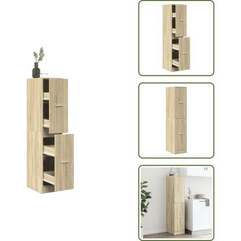 Apothekerschrank Sonoma-Eiche 30x41x144,5 cm Holzwerkstoff - Apothekerschrank - Apothekerschränke - Apothekermöbel - Apotheker Sideboard (1/5)