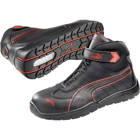 Botte de sécurité Daytona Mid taille 42 noir/rouge S3 HRO SRC EN ISO 20345 cuir (1/4)
