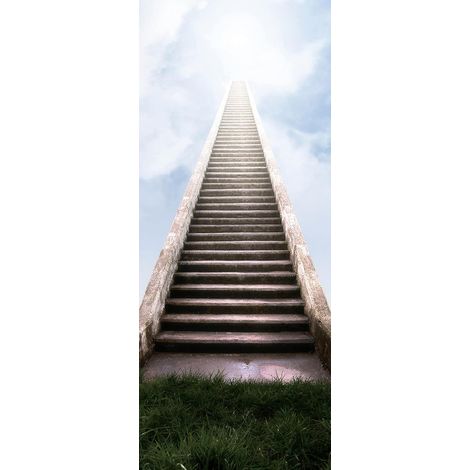 Selbstklebende Türfolie – Türsticker – PVC – Wiederablösbare Rückseite – Fototapete für den Innenbereich – Für Schlafzimmer, Wohnzimmer und Flur – Selbstklebende Tapete – 200 x 77 cm (1/5)
