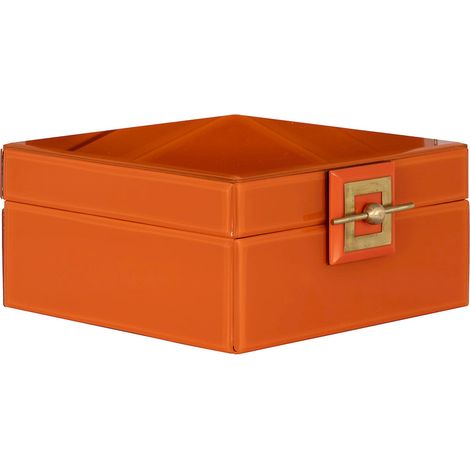 Boîte à Bijoux Bodine Élégance Orange Grande - Orange Brûlée Élégante et Lumineuse (1/5)