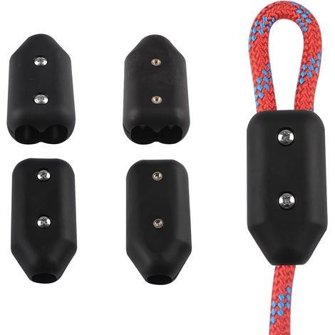 Lot de 4 serre-câbles réutilisables en plastique connecteur de corde serre-câble convient pour corde en nylon de 9 à 10 mm ou cordes tressées (1/5)