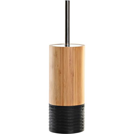 Brosse de salle de wc - DKD Home Decor - Noir - Bambou - Aluminium - Dimensions 10x10x36,8cm (1/4)