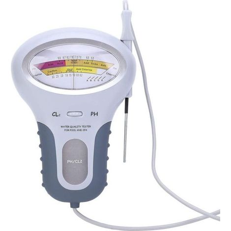 Testeur de Chlore et de pH CL2,Testeur Numérique LCD Multifonction,Testeur de Niveau de Chlore avec Sonde,Pour La Piscine et Le Spa (1/4)