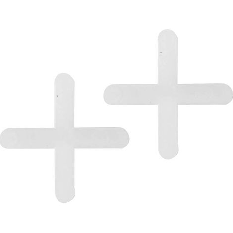 2000 Keramikfliesen-Abstandshalter, kreuzförmig, Kunststoff, wiederverwendbar für Fliesen- und Rohrverlegesysteme, 3 mm (1/5)