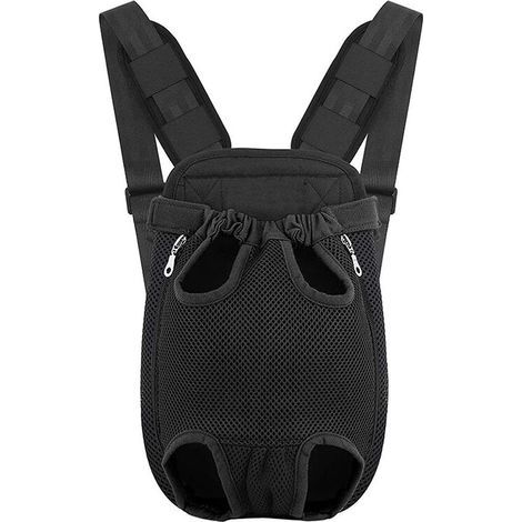 Sac de transport pour petit chien et chat – Charge maximale 18 livres – Design ergonomique avec ouverture élastique – Noir (1/5)