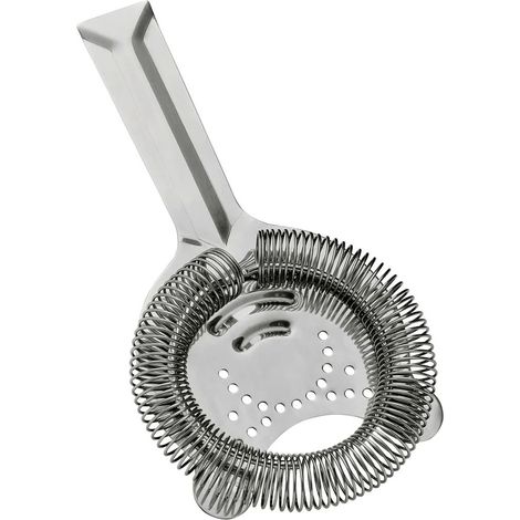 Passoire Hawthorne PROFI pour cocktails et bars avec 2 oreilles en acier inoxydable 304 - 10,2 cm idéale pour shaker et verres, filtration fine parfaite pour boissons professionnelles