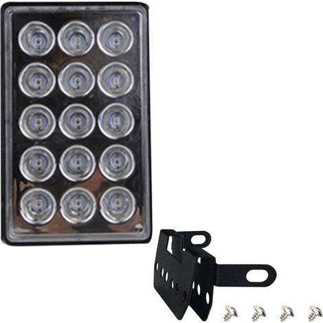Feu Arriere LED - Carré Etanche IP68 - 12 V 6 W - Pour Voiture Moto Camion VTT SUV - 1 Unite (1/5)