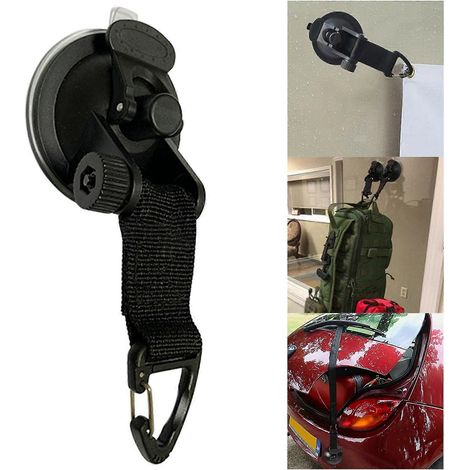 Ensemble de 4 crochets de sécurité portables pour tente de camping, auvent latéral de voiture, ventouses d'attache (1/5)