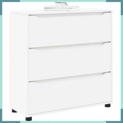 888847 Armoire de rangement Blanc 80 x 31 x 81 cm Bois d'ingénierie (1/5)