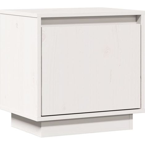 Maison Exclusive - Nachttisch Weiß 40x30x40 cm Massivholz Kiefer (1/5)